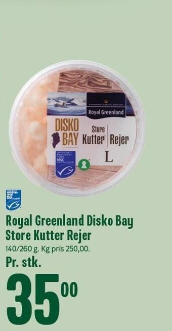 Min Købmand Royal Greenland Disko Bay Ekstra Store Kutter Rejer tilbud