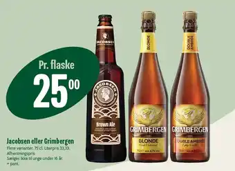 Min Købmand Jacobsen el. Grimbergen specialøl tilbud