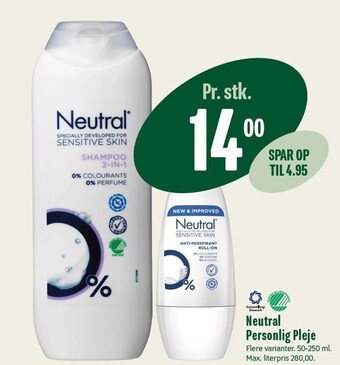 Min Købmand Neutral personlig pleje tilbud