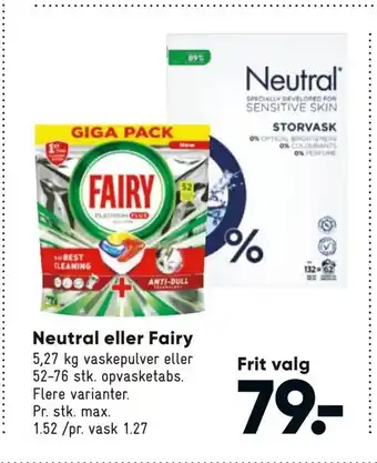 Bilka Neutral eller Fairy tilbud