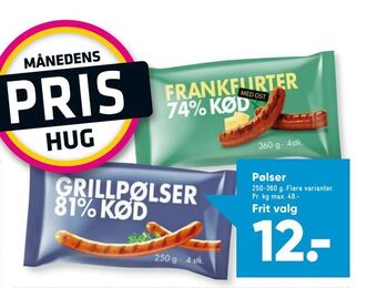 Bilka Pølser tilbud