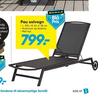 Bilka Pau solvogn tilbud
