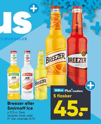 Bilka Breezer eller Smirnoff Ice tilbud
