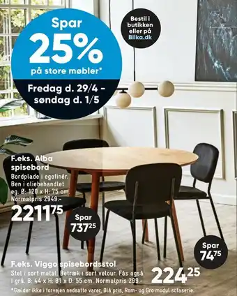 Bilka Viggo spisebordsstol tilbud