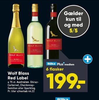 Bilka Wolf Blass Red Label tilbud