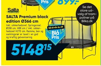 Bilka SALTA Premium black edition Ø366 cm tilbud