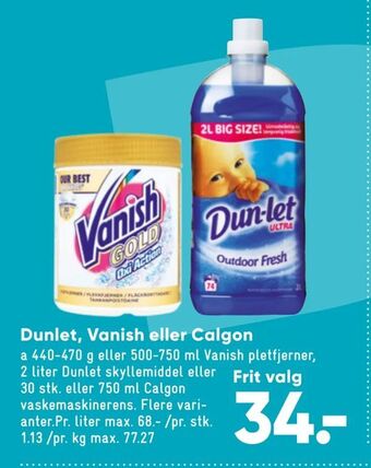 Bilka Dunlet, Vanish eller Calgon tilbud