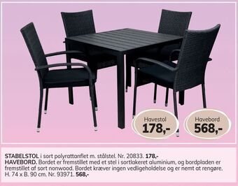 Daells Bolighus Havebord tilbud