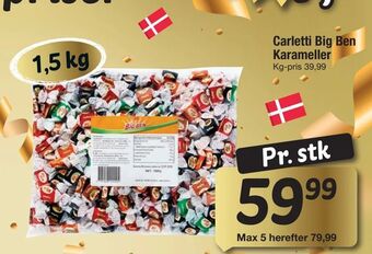 Fakta Tyskland Carletti Big Ben Karameller tilbud