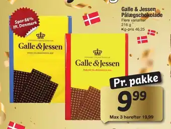 Fakta Tyskland Galle & Jessen Pålægschokolade tilbud