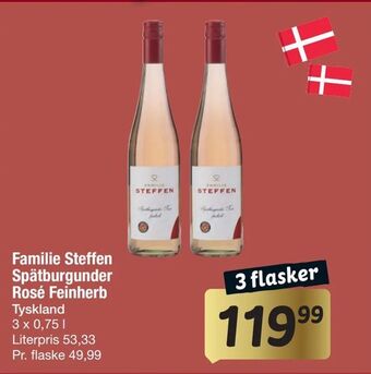 Fakta Tyskland Familie Steffen Spätburgunder Rosé Feinherb tilbud