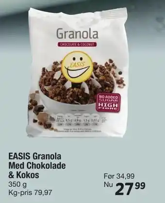 Fakta Tyskland EASIS Granola Med Chokolade & Kokos tilbud