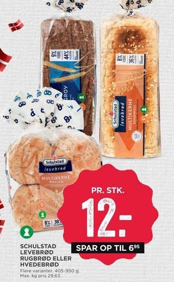 MENY Schulstad levebrød rugbrød eller hvedebrød tilbud