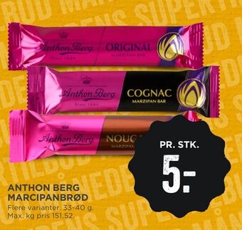 MENY Anthon berg marcipanbrød tilbud
