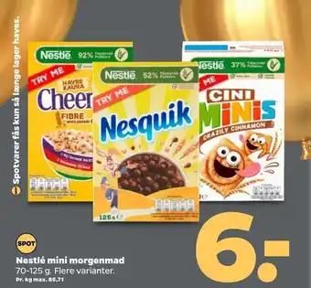 Netto Nestlé Mini Morgenmad 70-125 g tilbud
