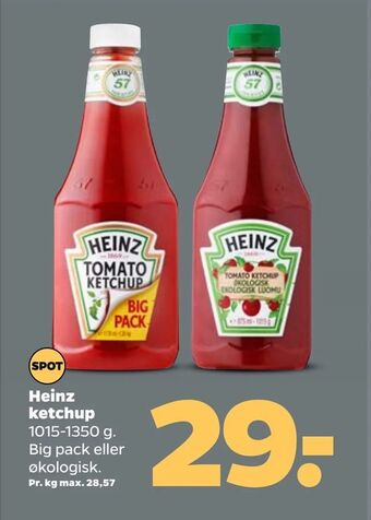 Netto Heinz ketchup 1015-1350 g tilbud