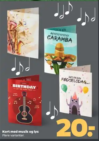 Netto Kort Med Musik og lys tilbud