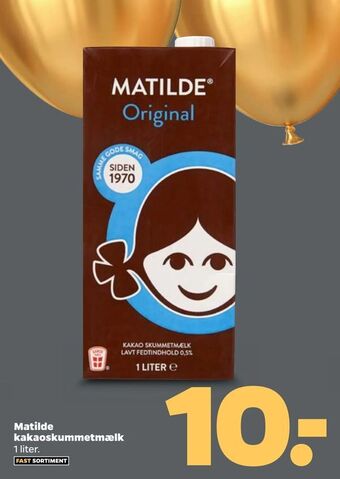 Netto Matilde Kakaoskummetmælk 1 Liter tilbud