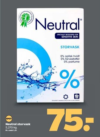 Netto Neutral Storvask 5,270 kg. tilbud