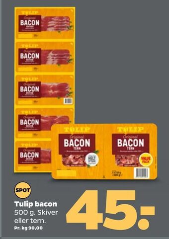 Netto Tulip Bacon 500 g tilbud