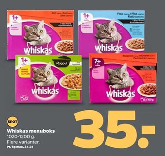 Netto Whiskas Menuboks 1020-1200 g. tilbud