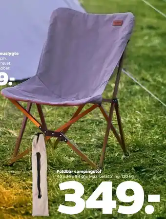 Netto Foldbar Campingstol 46 x 36 x 84 cm tilbud