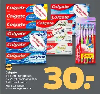 Netto Colgate 3 x 50 ml tilbud