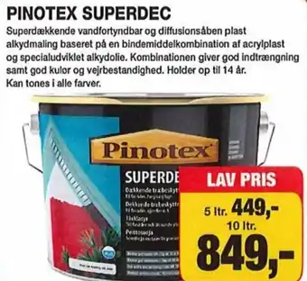Farveland Pinotex Superdec 5 ltr. tilbud