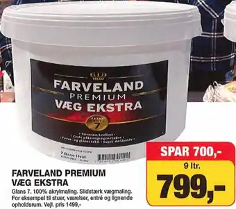 Farveland Farveland Premium Væg Ekstra 9 ltr. tilbud