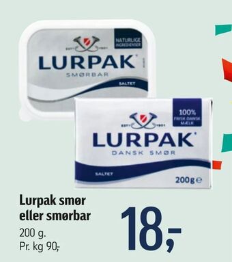 Føtex Lurpak smør eller smørbar tilbud