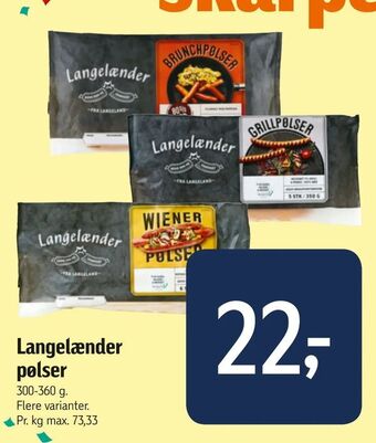 Føtex Langelænder pølser tilbud