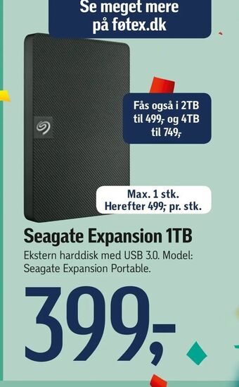 Føtex Seagate Expansion 1TB tilbud