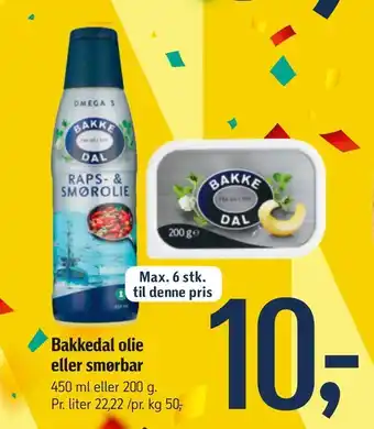 Bakkedal olie eller smørbar