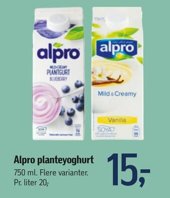 Føtex Alpro planteyoghurt tilbud