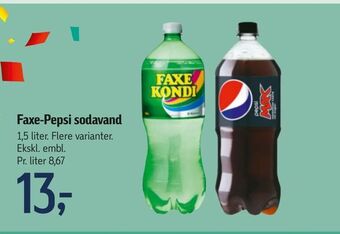 Føtex Faxe-Pepsi sodavand tilbud