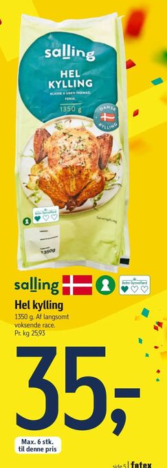 Føtex Hel kylling tilbud