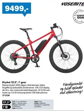Biltema Elcykel 27,5", 7 gear tilbud