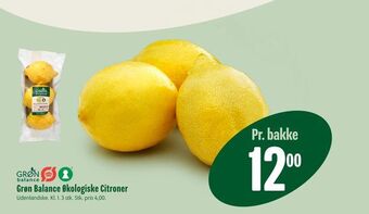 Min Købmand Grøn Balance Økologiske Citroner tilbud