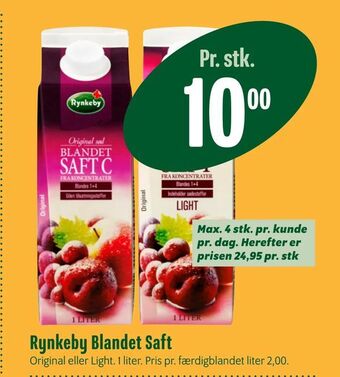 Min Købmand Rynkeby Blandet Saft tilbud