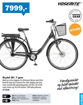 Biltema Elcykel 28", 7 gear tilbud
