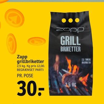 SPAR Zapp grillbriketter tilbud