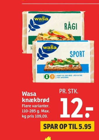 SPAR Wasa knækbrød tilbud