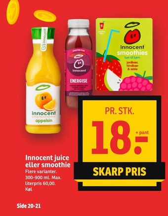 SPAR Innocent juice eller smoothie tilbud