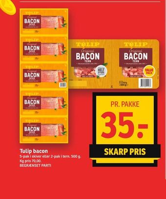 SPAR Tulip bacon tilbud