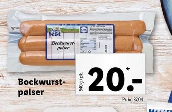 Lidl Bockwurst pølser tilbud