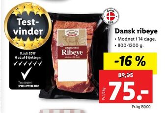 Lidl Dansk ribeye tilbud