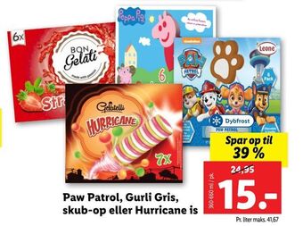 Lidl Paw Patrol, Gurli Gris, skub-op eller Hurricane is tilbud