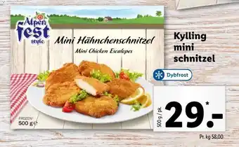 Lidl Kylling mini schnitzel tilbud