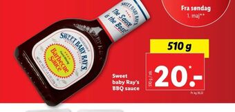 Lidl Sweet baby Ray's BBQ sauce tilbud