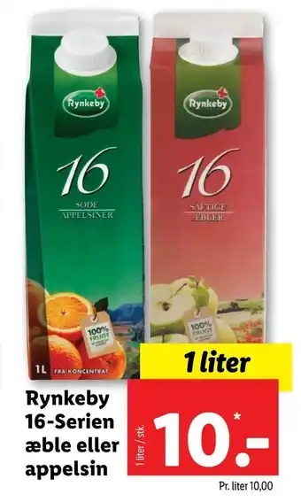 Lidl Rynkeby 16-Serien æble eller appelsin tilbud